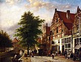 Zuiderhavendijk In Enkhuizen by Johannes Franciscus Spohler